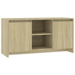 vidaXL Meuble TV Chêne sonoma 102x37 5x52 5 cm Aggloméré
