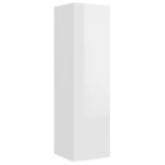 vidaXL Ensemble de meubles TV 8 Pièces Blanc brillant Bois d'ingénierie