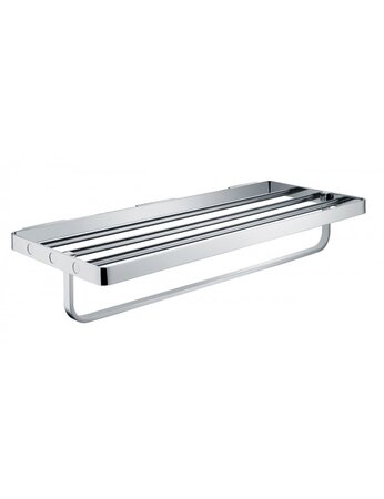 Etagère, porte-serviettes SOLO en laiton chromé 60 x10,8 25,5 cm