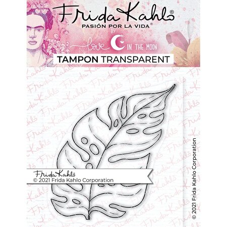 Tampon transparent - végétal 3 - 9 5 x 6 5 cm