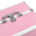 vidaXL Mallette à maquillage 22x30x21 cm Rose Aluminium