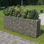 vidaXL Lit surélevé à gabion Acier galvanisé 270x50x100 cm