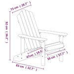 vidaXL Chaise Adirondack de jardin PEHD Marron