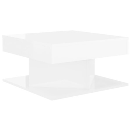 vidaXL Table basse Blanc brillant 57x57x30 cm Aggloméré