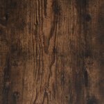 vidaXL Tables de chevet pieds en métal 2 Pièces Chêne fumé 40x30x50 cm
