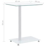 vidaXL Table d'appoint en forme U Transparent 45x30x58 cm Verre trempé