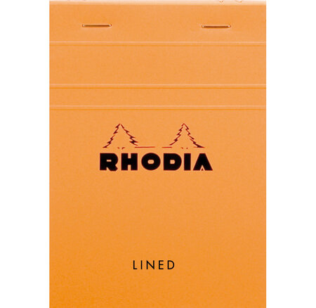 Bloc orange n°13 10 5x14 8 80f agrafées 80g ligné rhodia