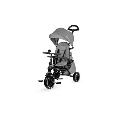 Kinderkraft Tricycle Evolutif Jazz 4 En 1 - Poussette Evolutive - De 9 Mois A 3 Ans - Coloris Gris
