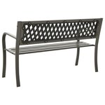 vidaXL Banc de jardin 125 cm Acier Gris