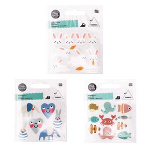 Ecussons à repasser pour enfants - Vie sous marine + Baby Boy + Petits lapins