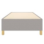 vidaXL Sommier à ressorts de lit Gris clair 100x200 cm Tissu