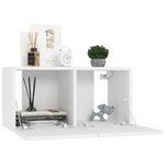 vidaXL Ensemble de meubles TV 5 Pièces Blanc Aggloméré