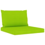 vidaXL Salon de jardin 9 Pièces avec coussins vert vif