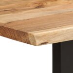 Vidaxl table de salle à manger 180x90x76 cm bois d'acacia massifdollars