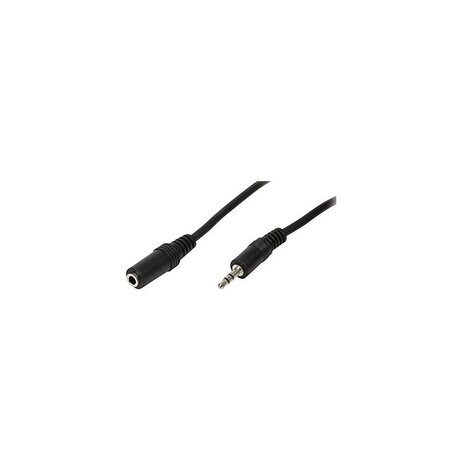 LogiLin rallonge jack, mâle - femelle, 5 m, noir