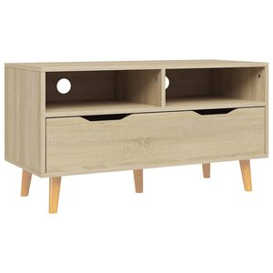 vidaXL Meuble TV Chêne sonoma 90x40x48 5 cm Aggloméré