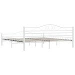 vidaXL Cadre de lit Blanc Métal 180 x 200 cm