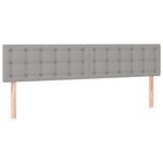 vidaXL Lit à sommier tapissier avec matelas Gris clair 180x200cm Tissu