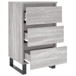 vidaXL Table de chevet sonoma gris 40x35x69 cm bois d'ingénierie