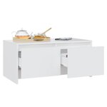 vidaXL Table basse Blanc 90x50x41 5 cm Aggloméré