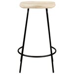vidaXL Tabourets de bar lot de 2 bois de manguier massif