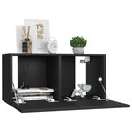 vidaXL Ensemble de meubles TV 4 Pièces Noir Aggloméré