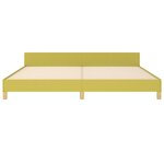 vidaXL Cadre de lit avec tête de lit Vert 200x200 cm Tissu
