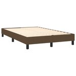 vidaXL Lit à sommier tapissier avec matelas Marron foncé 120x200 cm