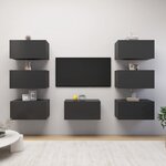 vidaXL Meubles TV 7 Pièces Gris 30 5x30x60 cm Aggloméré
