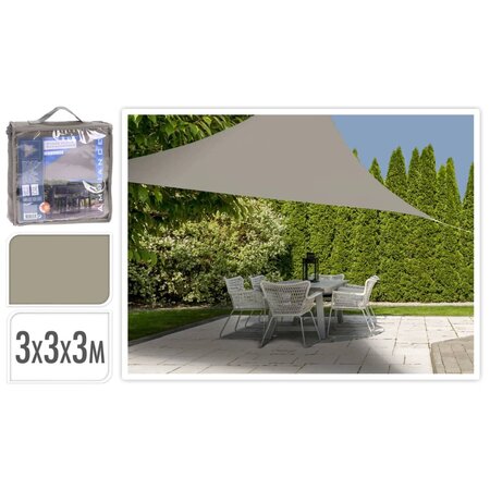 ProGarden Toile d'ombrage 3x3x3 m Sable Triangle