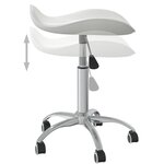 vidaXL Chaises pivotantes à manger lot de 6 blanc similicuir
