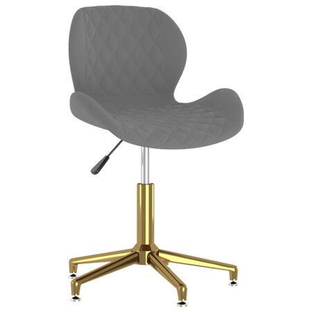 vidaXL Chaise pivotante de salle à manger Gris foncé Velours