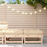 vidaXL Repose-pieds de jardin avec coussins 2 Pièces bois de pin massif