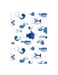 (lot   1000 pochettes) pochette papier + polyéthylène imprimée à fermeture adhésive poisson