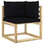 vidaXL Salon de jardin 8 Pièces avec coussins bois de pin imprégné