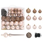 vidaXL Arbre de Noël artificiel avec LED et boules Vert 210 cm PVC PE