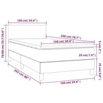 vidaXL Lit à sommier tapissier avec matelas Gris 100x200 cm Similicuir