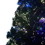 vidaXL Sapin de Noël artificiel avec support vert 180 cm fibre optique