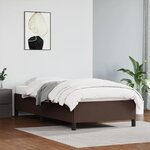 vidaXL Cadre de lit Marron 100x200 cm Similicuir