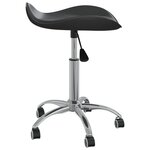 vidaXL Chaises pivotantes à manger lot de 6 noir similicuir