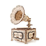 Maquette 3d en bois - gramophone 40 7 cm