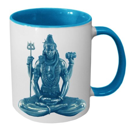 Tasse en céramique bleue shiva by cbkreation
