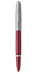 Parker 51 stylo plume  corps résine bordeaux + capuchon inox poli  plume moyenne  coffret cadeau