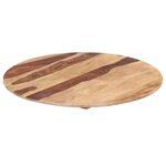 vidaXL Dessus de table Bois solide Rond 15-16 mm 50 cm