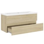 vidaXL Armoire d'évier avec lavabo intégré Chêne sonoma Aggloméré