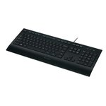 Clavier filaire bureau usb us international noir