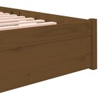 vidaXL Cadre de lit Marron miel Bois massif 120x190 cm Petit Double