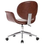vidaXL Chaises pivotantes à manger lot de 4 marron similicuir