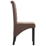 vidaXL Chaises à manger lot de 6 marron tissu