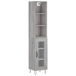 vidaXL Buffet haut Sonoma gris 34 5x34x180 cm Bois d'ingénierie